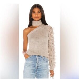 House of Harlow 1960- X REVOLVE SZ S Girl Please Sweater Grey